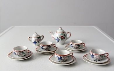 Vintage Japanese Miniature Porcelain Tea Set