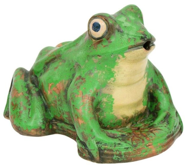 Weller Pottery Coppertone Frog Water Sprinkler