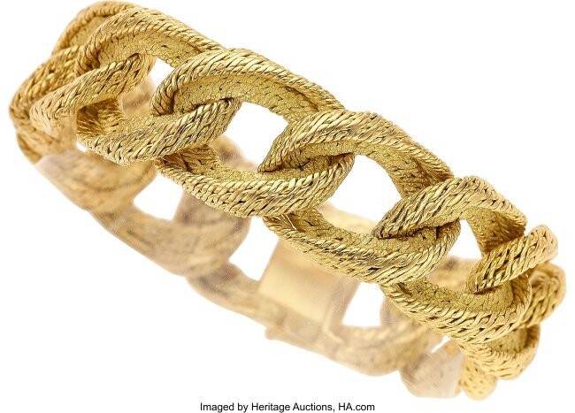 10088: Georges L'Enfant Gold Bracelet, French Metal: 1