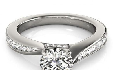 1.11 ctw Certified VS/SI Diamond Ring 18k White Gold