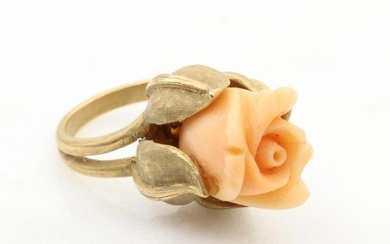 14KY Gold Coral Ring
