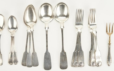15 Continental Silver Forks and Spoons