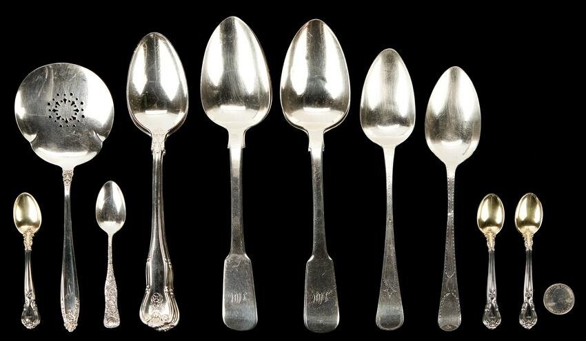 16 pieces Asst. Sterling & Silver Plated Flatware