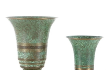 Carl Sorensen Modernist Bronze Vases