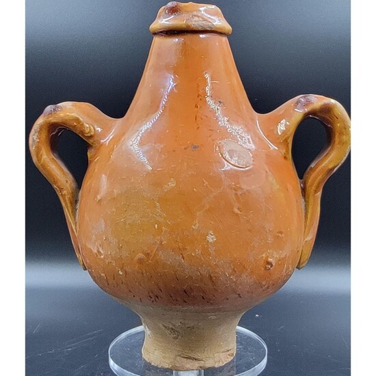 19th Century American Redware Jug Maybe A Sample