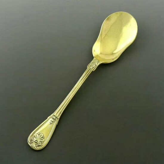 19th Century French Gilt Sterling Silver Dining Shovel