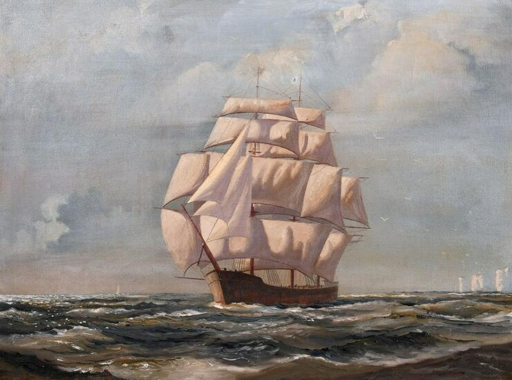20th century British school, a view of a clipper at