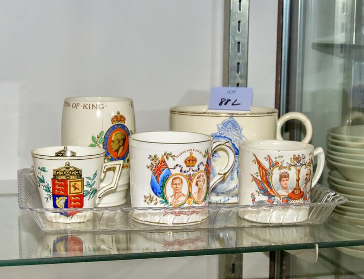 (5) Pcs English Royalty Commemorative Porcelain