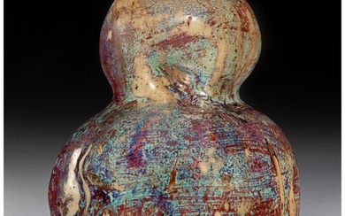 79188: Pierre-Adrien Dalpayrat Oxblood Glazed Gourd Vas