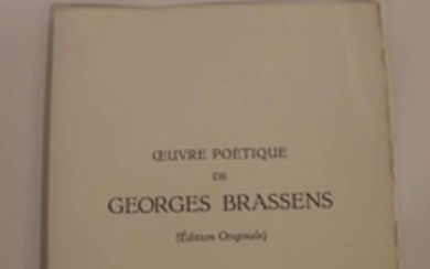 BRASSENS (Georges). "L'œuvre poétique de Georges B…