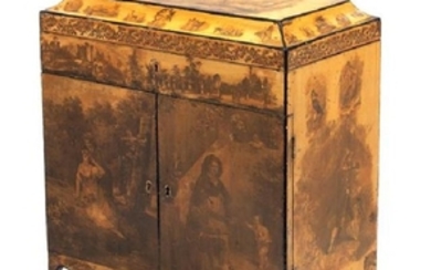 A Continental Painted Work Casket