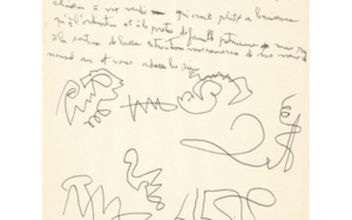 GASTON CHAISSAC (1910-1964) Sans titre Ink on paper; signed upper...