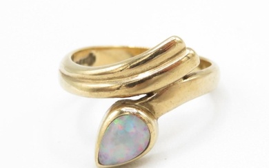 9ct gold opal dress ring with millennium commemorative hallm...