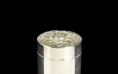 § An Elizabeth II silver cigar canister by Anthony Elson