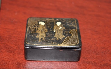 A Chinese Export Black Lacquer Box