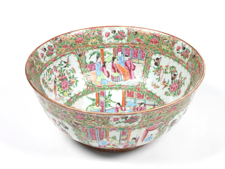 A Chinese Export Rose Medallion Porcelain Bowl