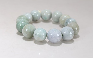 A Chinese Religious Jade Fortune Bracelet