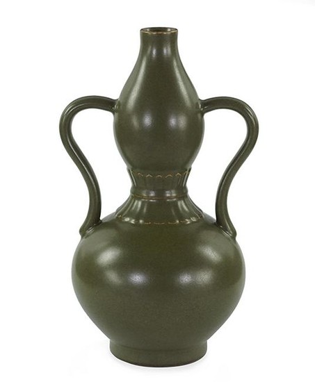 A Chinese Tea Dust Glazed Double Gourd Vase.
