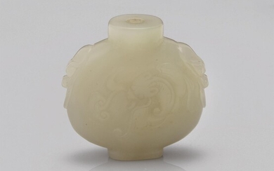 A Chinese celadon jade snuff bottle