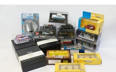 A Collection of 18 x Boxed Corgi models to include 3 x Black...