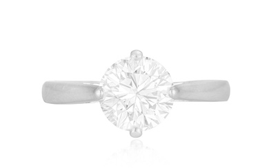 A DIAMOND SINGLE-STONE RING, BY BOODLES The brilliant-cut d...