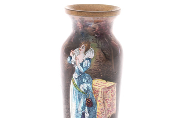 A FRENCH ENAMEL MINIATURE VASE, BY LEROUX, LATE 19TH CENTURY.