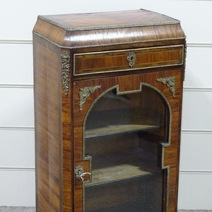 A French 19th century kingwood and walnut cabinet of small s...