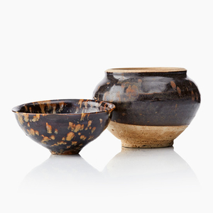 A ‘Jizhou’ ‘Tortoiseshell’ bowl and a jar