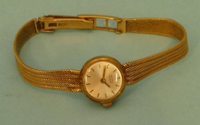 A Ladies Vertex Revue Circular 9ct Gold Wristwatch with...