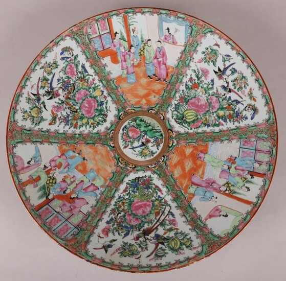 A Large Chinese Export Rose Medallion Bowl