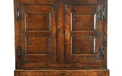 A North Country oak livery cupboard, early 18th century