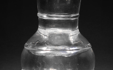 A RARE SMALL ROCK CRYSTAL VASE, HU Incised Qianlong four-character...