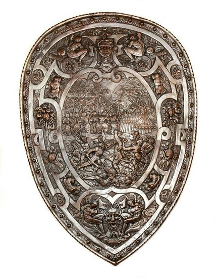 A VICTORIAN SHIELD IN THE RENAISSANCE STYLE