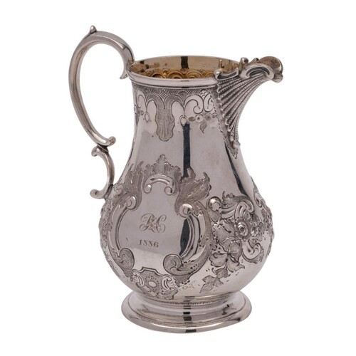 A Victorian silver cream jug, maker Martin, Hall & Co, Londo...