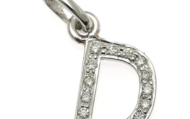 NOT SOLD. A diamond pendant in the shape of the letter "D" set with numerous...