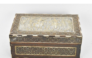 A late 19th century Indo-Persian katamkari cigarette box, de...