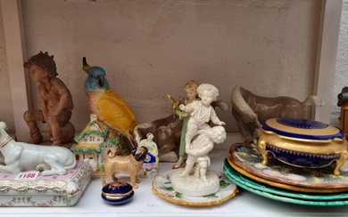 A mixed group of English and Continental pottery and porcela...