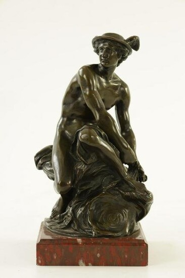AFTER JEAN-BABTISTE PIGALLE. A 19TH CENTURY BRONZE