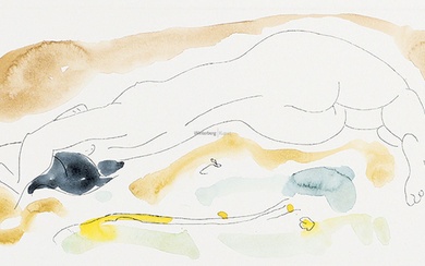 ALAIN BONNEFOIT : Femme nue couchée.