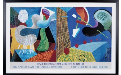 After David Hockney OM CH RA - Salts Mill Poster: Some Very New Paintings | digital print