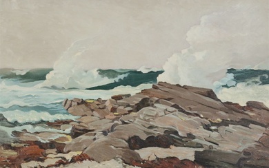 After Winslow Homer Oil on Canvas Seascape