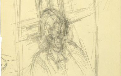 Alberto Giacometti - Borgonovo 1901 - 1966 Chur - Portrait d'Annette (recto) - Copie d'après L'Apocalypse de Dürer (verso)