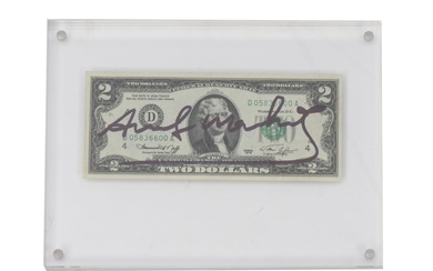 Andy WARHOL (1928-1987), billet de 2 $ des USA représentant Thomas Jefferson, 1976