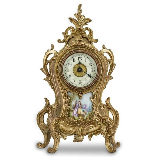 Antique French Gilt Bronze Mantel Clock