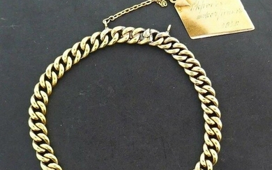 Antique Russian 14k Yellow Gold Chain Bracelet