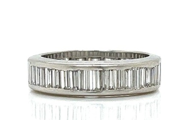Art Deco Platinum 3.50 Ct. Diamond Eternity Ring