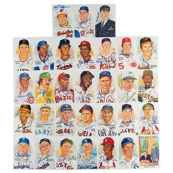 Baseball Hall of Fame (31) Signed Perez-Steele Cards
