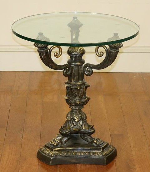 Bronze Glass Top Table