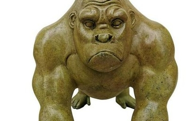 Bronze Gorilla sculpture - Harambe - King Kong