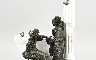 Bronze statue, Ladies with birds